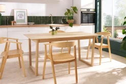 Miliboo Chaise Design|Chaise En Bois-Chaises scandinaves en bois clair massif (lot de 2) BAHIA