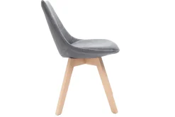 Miliboo Chaise Design-Chaises scandinaves en tissu gris foncé et bois clair (lot de 2) MATILDE