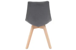 Miliboo Chaise Design-Chaises scandinaves en tissu gris foncé et bois clair (lot de 2) MATILDE