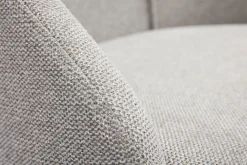 Miliboo Chaise Design-Chaises scandinaves en tissu effet velours texturé gris clair et bois clair (lot de 2) HIGGINS