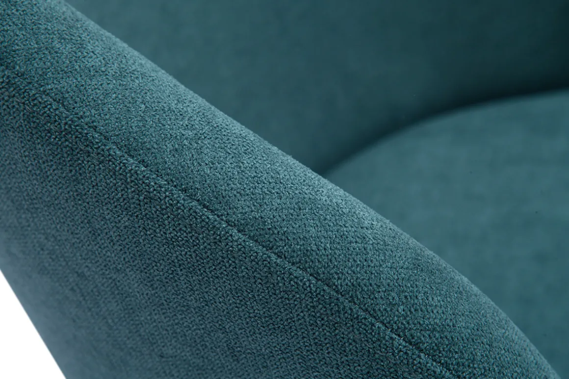 Miliboo Chaise Design-Chaises scandinaves en tissu effet velours bleu canard et bois clair massif (lot de 2) VANITY