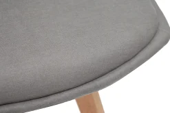 Miliboo Chaise Design-Chaises scandinaves en tissu gris et bois clair (lot de 2) MATILDE