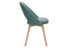 Miliboo Chaise Design-Chaises scandinaves en tissu vert de gris et bois clair (lot de 2) COSETTE