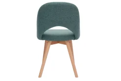 Miliboo Chaise Design-Chaises scandinaves en tissu vert de gris et bois clair (lot de 2) COSETTE