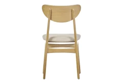 Miliboo Chaise Design|Chaise En Bois-Chaises scandinaves en tissu effet laine bouclée beige et bois clair chêne massif (lot de 2) MAYA