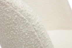 Miliboo Chaise Design-Chaises scandinaves en tissu effet laine bouclée blanc cassé et bois clair massif (lot de 2) VANITY