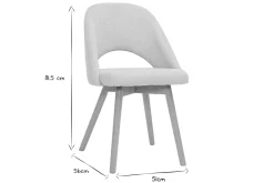 Miliboo Chaise Design-Chaises scandinaves en tissu effet velours texturé beige et bois clair (lot de 2) COSETTE