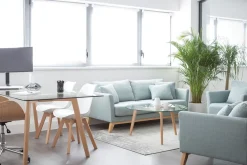 Miliboo Chaise Design-Chaises scandinaves gris et bois clair massif (lot de 4) PAULINE