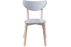 Miliboo Chaise Design|Chaise En Bois-Chaises scandinaves gris et bois clair (lot de 2) LEENA