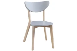 Miliboo Chaise Design|Chaise En Bois-Chaises scandinaves gris et bois clair (lot de 2) LEENA