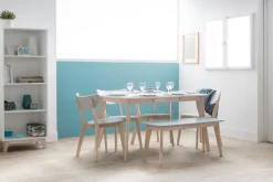 Miliboo Chaise Design|Chaise En Bois-Chaises scandinaves gris et bois clair (lot de 2) LEENA