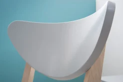 Miliboo Chaise Design|Chaise En Bois-Chaises scandinaves gris et bois clair (lot de 2) LEENA