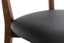 Miliboo Chaise Design|Chaise En Bois-Chaises vintage bois foncé et noir (lot de 2) LUCIA