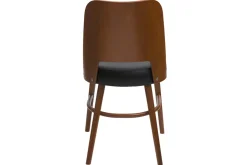 Miliboo Chaise Design|Chaise En Bois-Chaises vintage bois foncé et noir (lot de 2) EDITO