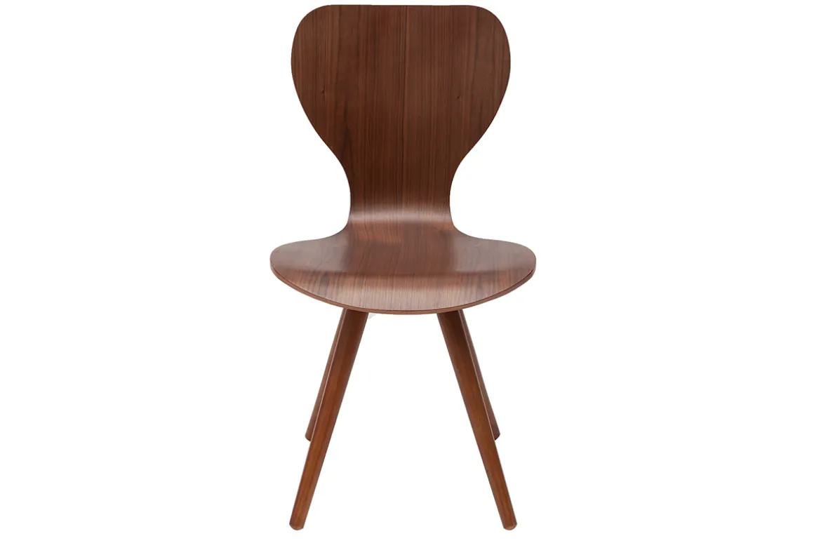 Miliboo Chaise Design|Chaise En Bois-Chaises vintage bois foncé noyer (lot de 2) NORDECO