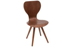 Miliboo Chaise Design|Chaise En Bois-Chaises vintage bois foncé noyer (lot de 2) NORDECO