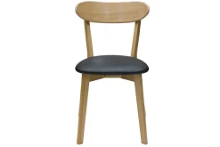 Miliboo Chaise Design-Chaises vintage en bois clair chêne et noir (lot de 2) DOVE