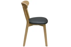 Miliboo Chaise Design-Chaises vintage en bois clair chêne et noir (lot de 2) DOVE