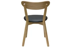 Miliboo Chaise Design-Chaises vintage en bois clair chêne et noir (lot de 2) DOVE