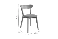 Miliboo Chaise Design-Chaises vintage en bois clair chêne et tissu effet laine bouclée blanc (lot de 2) DOVE