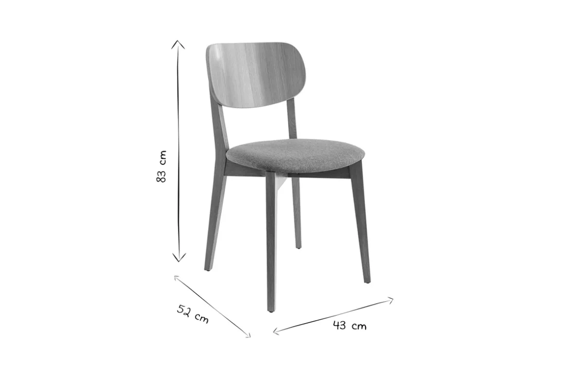 Miliboo Chaise Design-Chaises vintage en bois clair chêne et tissu effet laine bouclée blanc (lot de 2) LUCIA