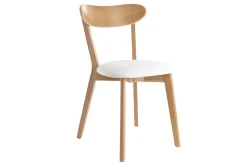 Miliboo Chaise Design|Chaise En Bois-Chaises vintage en bois clair chêne et blanc (lot de 2) DOVE