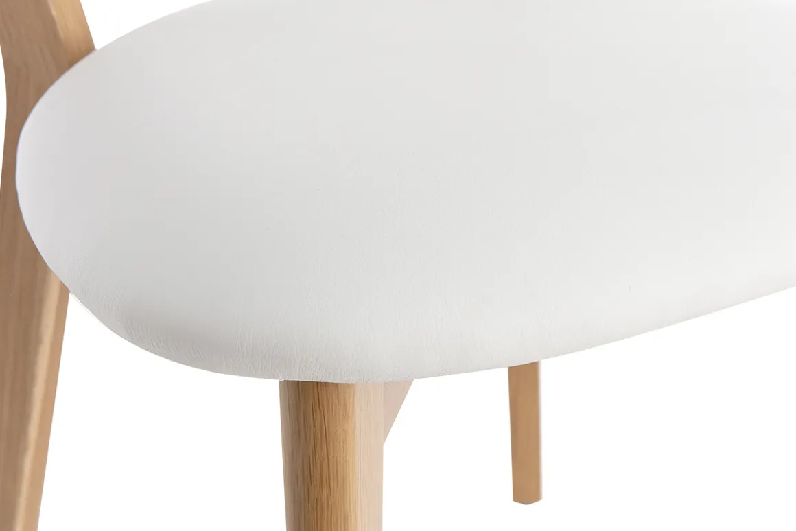 Miliboo Chaise Design|Chaise En Bois-Chaises vintage en bois clair chêne et blanc (lot de 2) DOVE