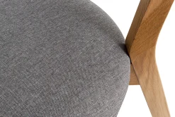 Miliboo Chaise Design|Chaise En Bois-Chaises vintage en bois clair chêne et tissu gris (lot de 2) DOVE