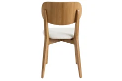 Miliboo Chaise Design|Chaise En Bois-Chaises vintage en bois clair chêne et blanc (lot de 2) LUCIA