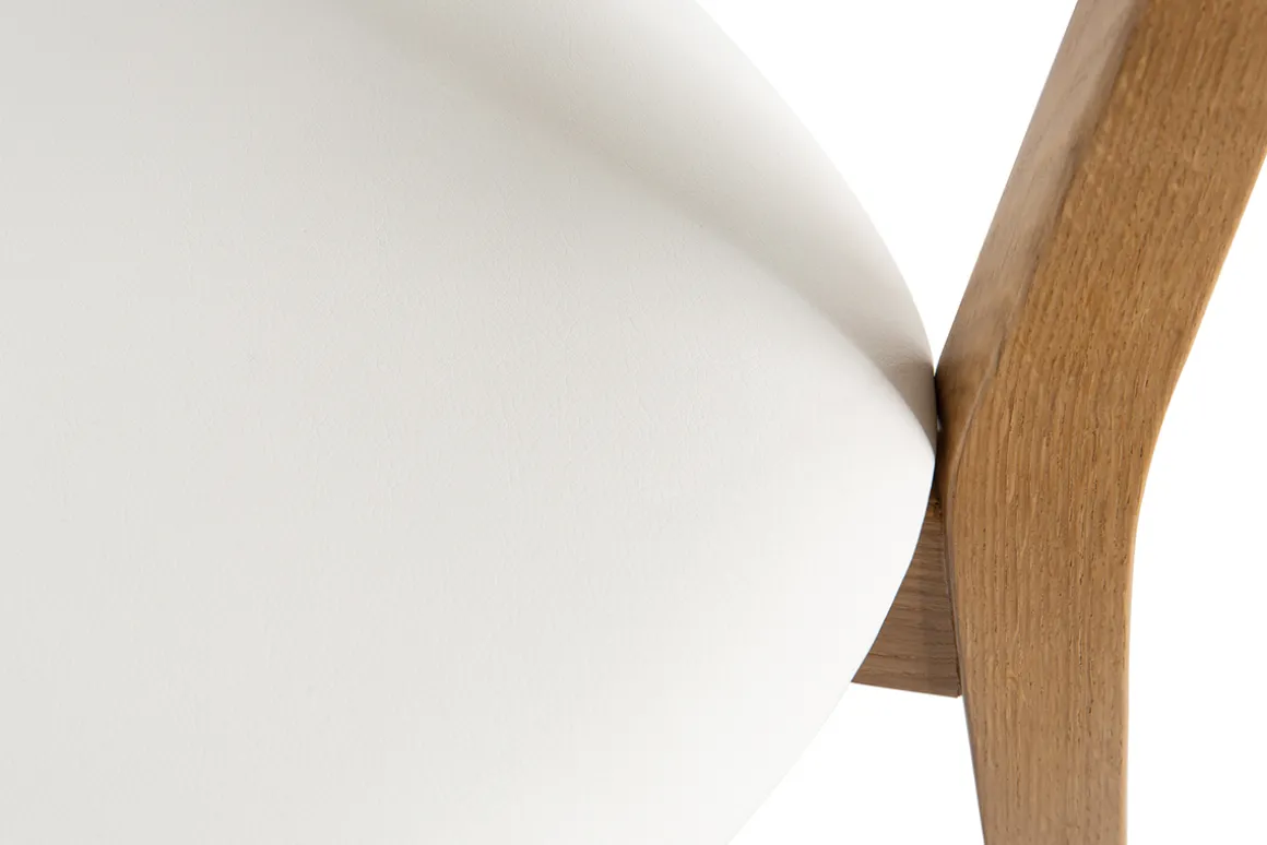 Miliboo Chaise Design|Chaise En Bois-Chaises vintage en bois clair chêne et blanc (lot de 2) LUCIA