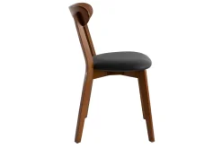 Miliboo Chaise Design|Chaise En Bois-Chaises vintage en bois foncé et noir (lot de 2) DOVE