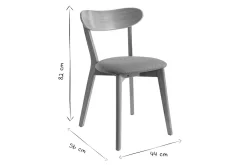 Miliboo Chaise Design|Chaise En Bois-Chaises vintage en bois foncé et noir (lot de 2) DOVE