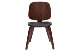 Miliboo Chaise Design|Chaise En Bois-Chaises vintage en bois foncé et noir (lot de 2) BECK