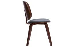 Miliboo Chaise Design|Chaise En Bois-Chaises vintage en bois foncé et noir (lot de 2) BECK