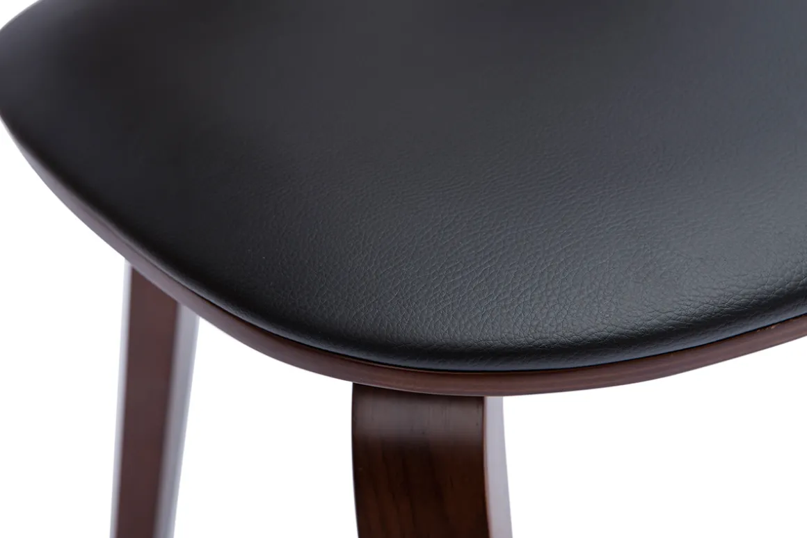 Miliboo Chaise Design|Chaise En Bois-Chaises vintage en bois foncé et noir (lot de 2) BECK