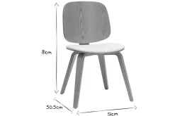 Miliboo Chaise Design|Chaise En Bois-Chaises vintage en bois foncé et noir (lot de 2) BECK