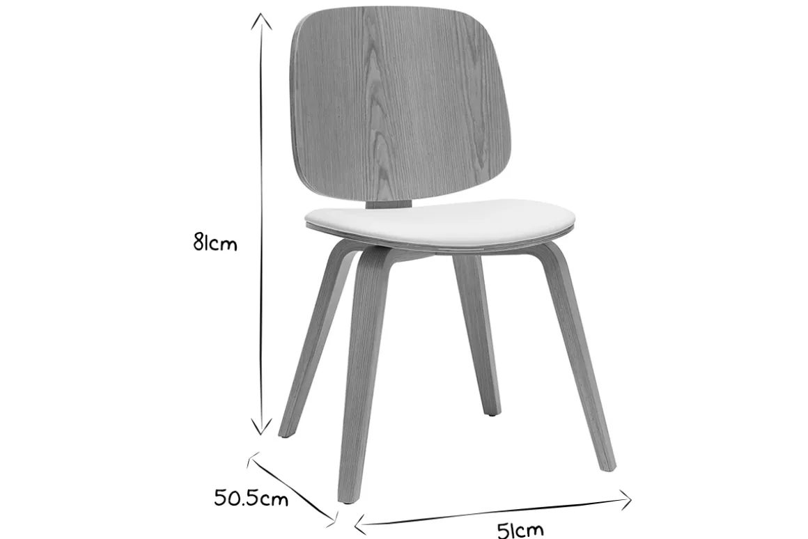 Miliboo Chaise Design|Chaise En Bois-Chaises vintage en bois foncé et noir (lot de 2) BECK