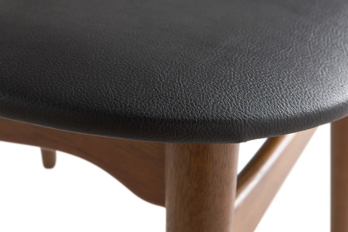 Miliboo Chaise Design|Chaise En Bois-Chaises vintage en bois foncé et noir (lot de 2) WALFORD