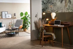 Miliboo Chaise Design|Chaise En Bois-Chaises vintage en bois foncé et noir (lot de 2) WALFORD