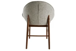 Miliboo Chaise Design|Chaise En Bois-Chaises vintage en tissu gris clair et bois foncé (lot de 2) SPIKE