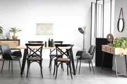 Miliboo Voir Tous Les Fauteuils|Fauteuil-Chaises vintage noires (lot de 2) TIKA