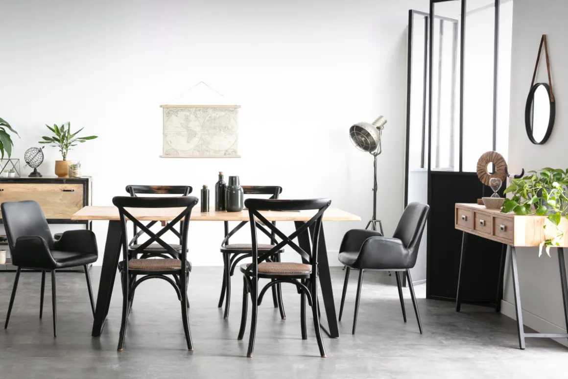 Miliboo Voir Tous Les Fauteuils|Fauteuil-Chaises vintage noires (lot de 2) TIKA