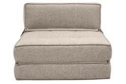 Miliboo Chauffeuse|Chauffeuse-Chauffeuse 1 place convertible en tissu taupe KATY