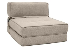 Miliboo Chauffeuse|Chauffeuse-Chauffeuse 1 place convertible en tissu taupe KATY