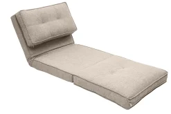 Miliboo Chauffeuse|Chauffeuse-Chauffeuse 1 place convertible en tissu taupe SALLY