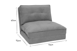 Miliboo Chauffeuse|Chauffeuse-Chauffeuse 1 place convertible en tissu terracotta SALLY