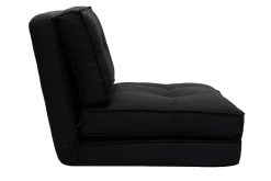 Miliboo Chauffeuse|Chauffeuse-Chauffeuse 1 place convertible en tissu noir SALLY