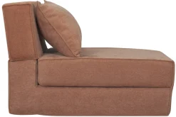 Miliboo Chauffeuse|Chauffeuse-Chauffeuse 1 place convertible en tissu effet velours terracotta VICTOR