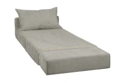 Miliboo Chauffeuse|Chauffeuse-Chauffeuse 1 place convertible en tissu effet velours taupe VICTOR