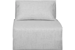 Miliboo Chauffeuse|Chauffeuse-Chauffeuse 1 place convertible en tissu gris clair VICTOR